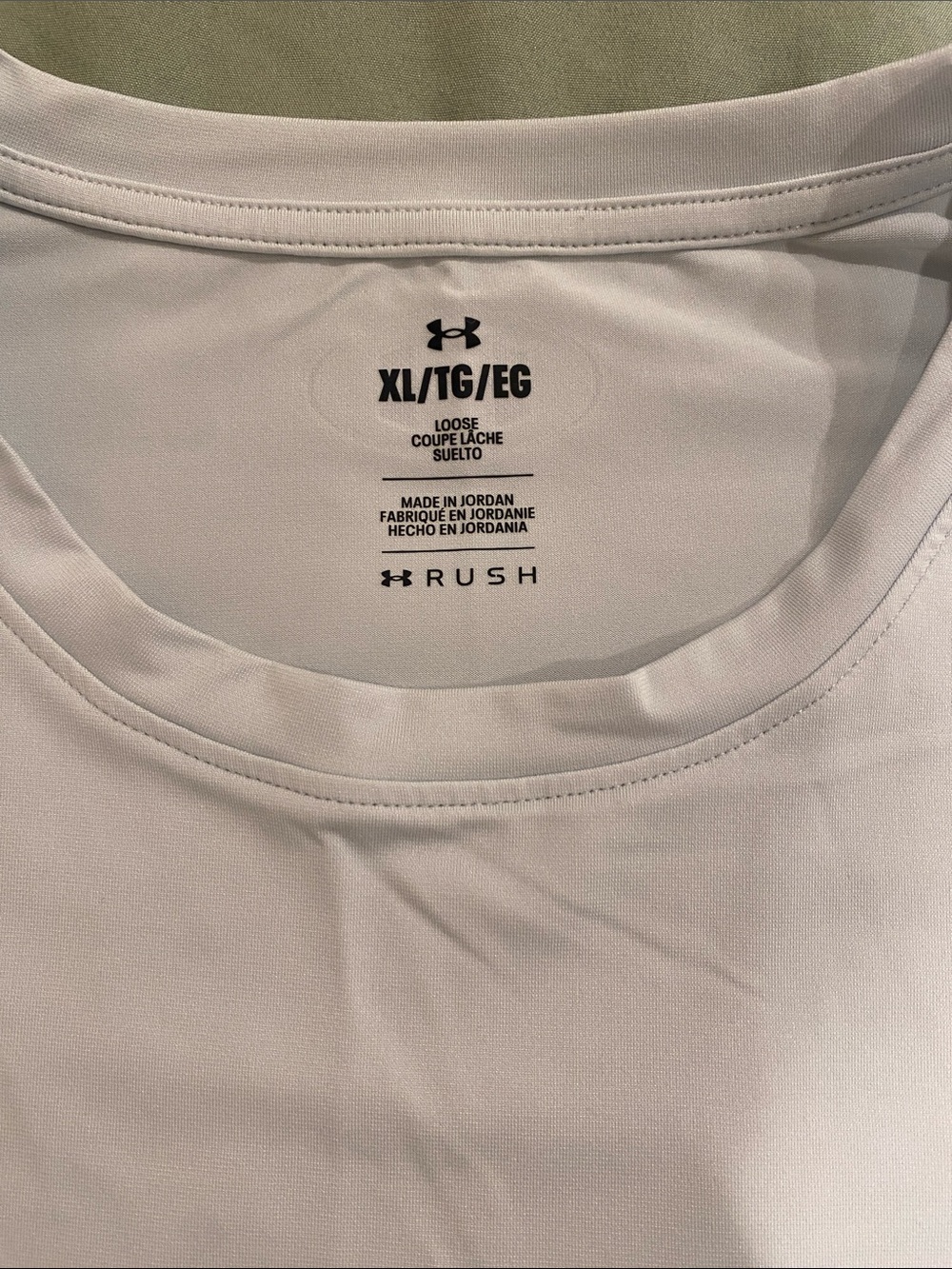 Under Armour White/Light Gray Short-Sleeve Athletic Tee - Picture 3 of 8